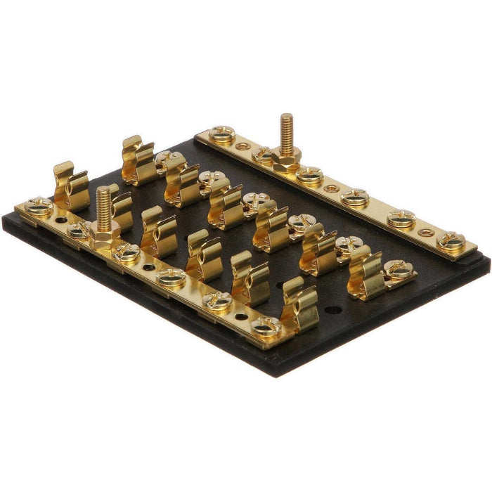 Seachoice 13441 6-Gang Fuse & Terminal Block, Brass Clips & Contacts, SFE 20 Amp of 3AG Fuse