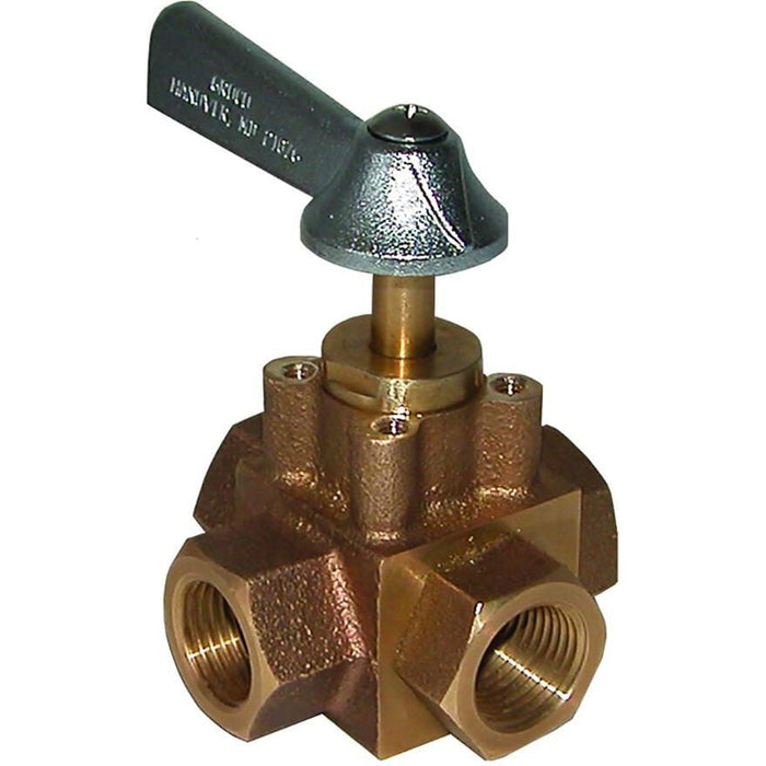Groco FV-410-X Bronze 4-Way Tank Selector Valve 1" Full Flow