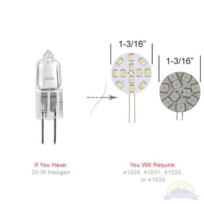 Scandvik 41032P LED G4 Replacement Bulbs, Blue