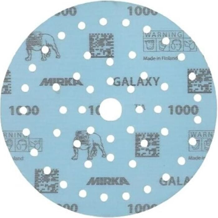 Mirka FY-5MF-320 Galaxy Dust Free Multi-Fit Grip Discs, 5", Grade 320, 50/pk