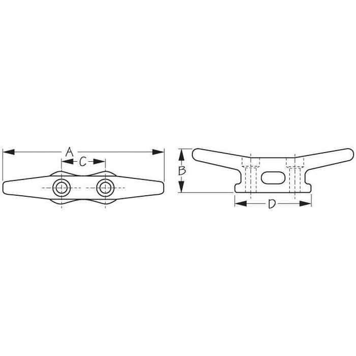 Sea Dog 040108-1 Galvanized Cleat, 8"