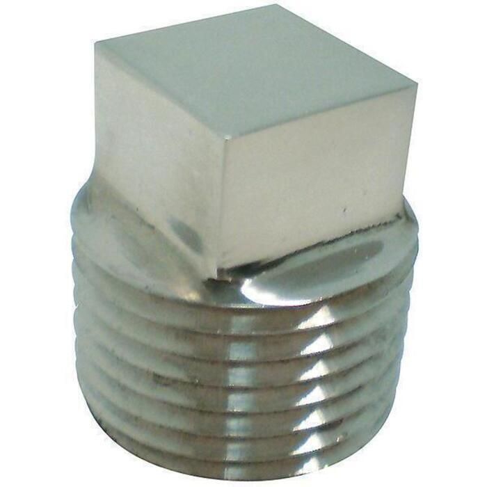 Seachoice 18711 Garboard Drain Plug, SS, Fits 1/2 In. Pipe, Includes Flange & Plug