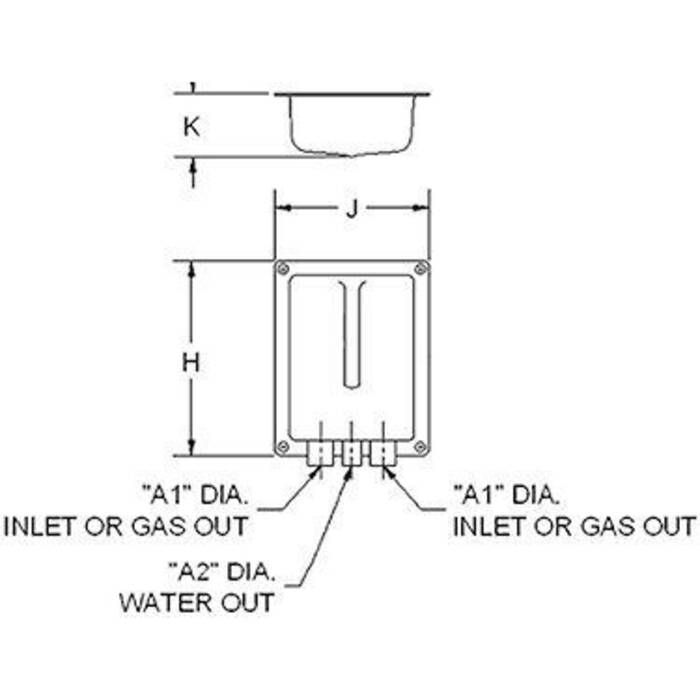 Centek Veratron 1020150 Gen-Sep™ Gas/Water Separator