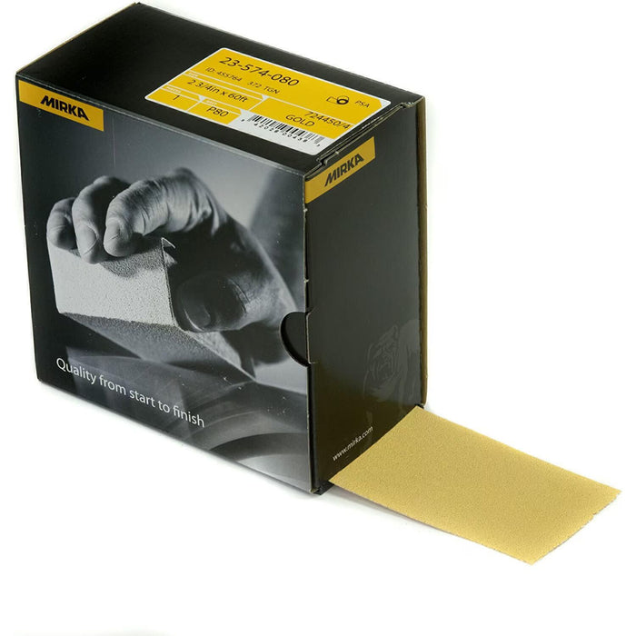 Mirka 23-574-080 Gold 2-3/4 x 20 Yard PSA Roll, 80G