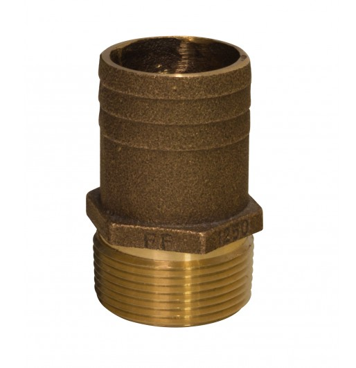 Groco FF-2500 FF Bronze Full Flow Pipe-To Hose Adapter With NPT Thread