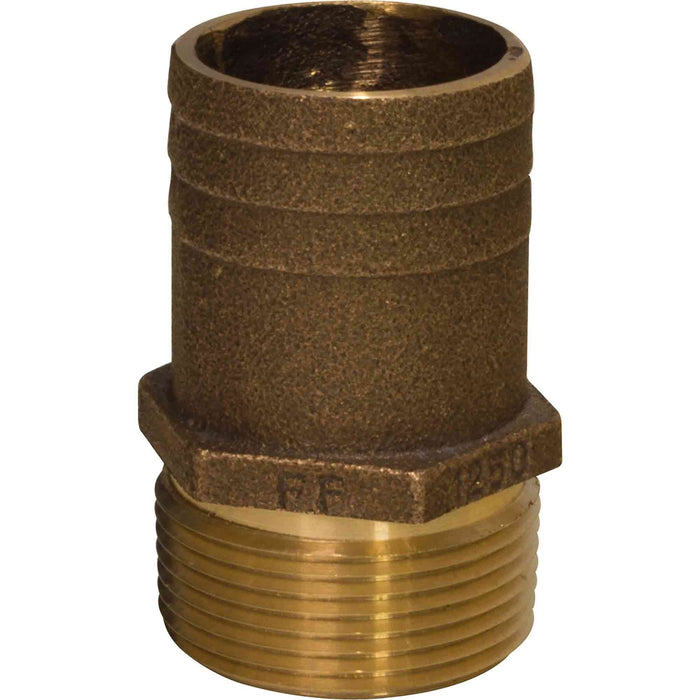 Groco FF-2500 FF Bronze Full Flow Pipe-To Hose Adapter With NPT Thread
