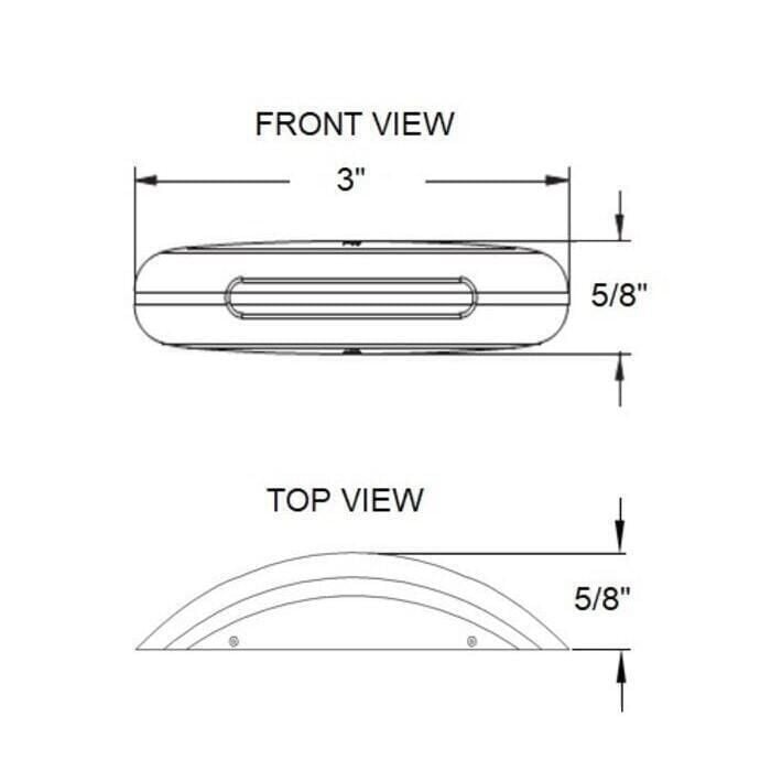 Scandvik 41571P COB LED Surface Mount Courtesy Light