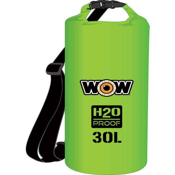 WOW H2O Proof Drybag w/Shoulder Strap, 30L Green