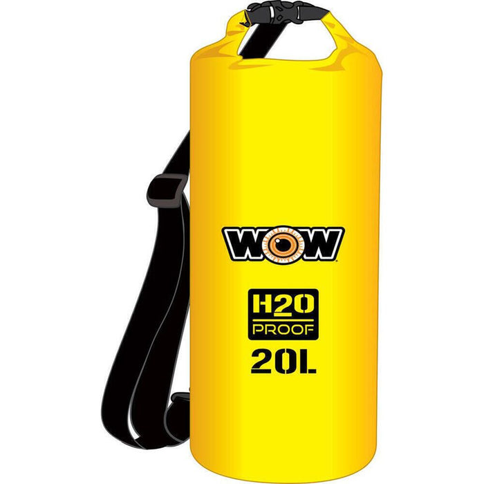 WOW H2O Proof Drybag w/Shoulder Strap, 20L Yellow