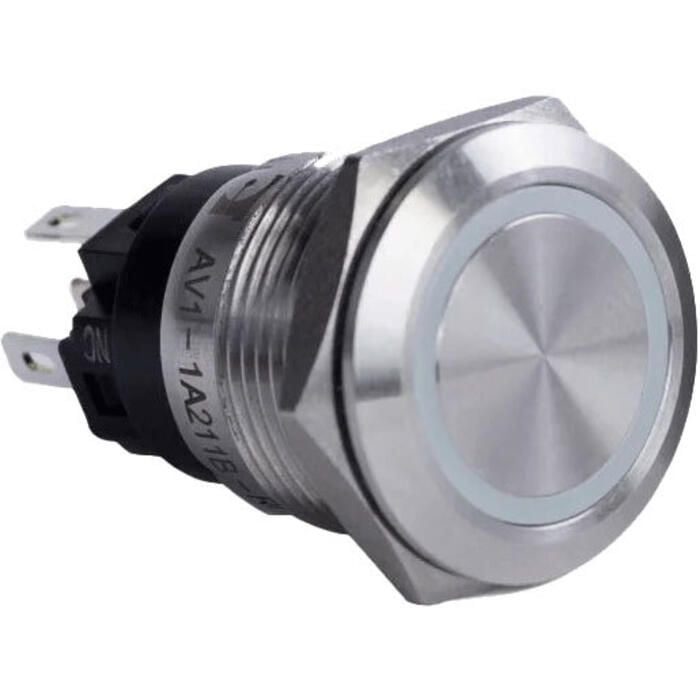 Sierra AV10050R Push-Button Switch, Off/On, Red Halo LED w/Horn Symbol