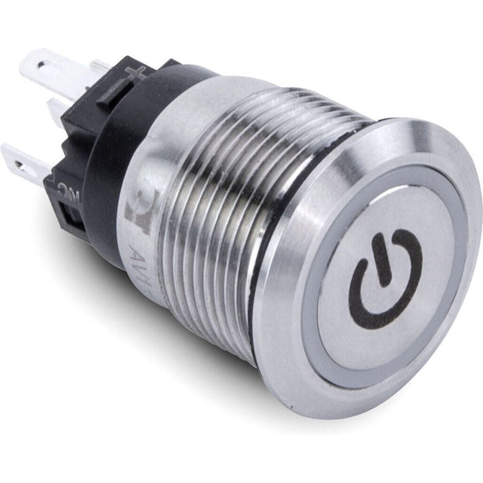 Sierra AV10060R Push-Button Switch, Off/On, Red Halo LED w/On-Off Symbol