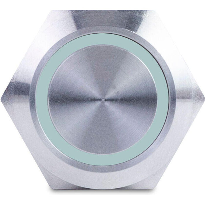 Sierra AV10030G Push-Button Switch, Off/(On), Green Halo LED