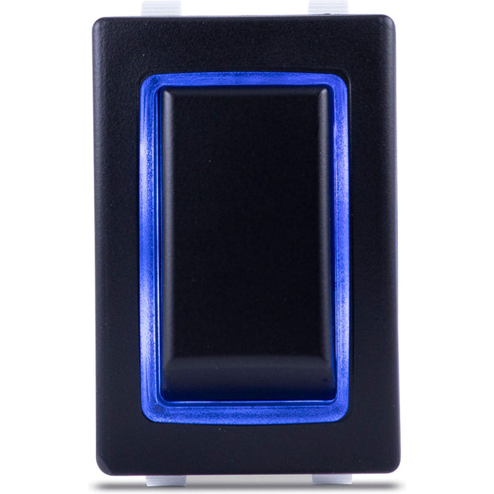 Sierra RK40650B Rocker Switch w/Halo LED Light, ON OFF, DPST, Blue