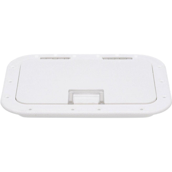 Seachoice 39141 Polypropylene 7" x 11" ID Hatch w/ Molded in 100 Degree SS Hinge