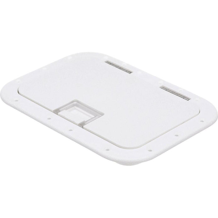Seachoice 39141 Polypropylene 7" x 11" ID Hatch w/ Molded in 100 Degree SS Hinge