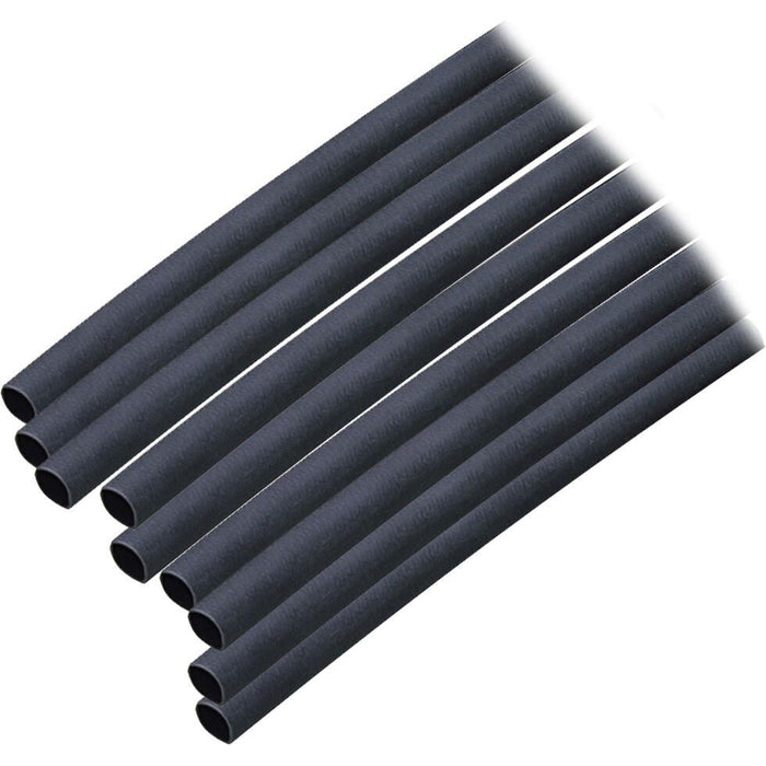 Ancor 302124 Marine Grade Adhesive Lined Heat Shrink Tubing, 3/16" x 12", Black, 10/Pk