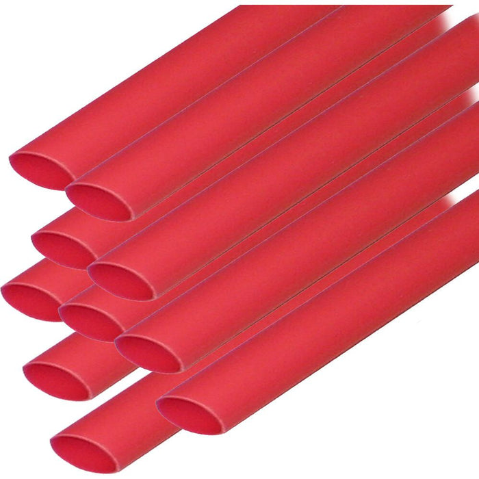 Ancor 302624 Marine Grade Adhesive Lined Heat Shrink Tubing, 3/16" x 12", Red, 10/Pk