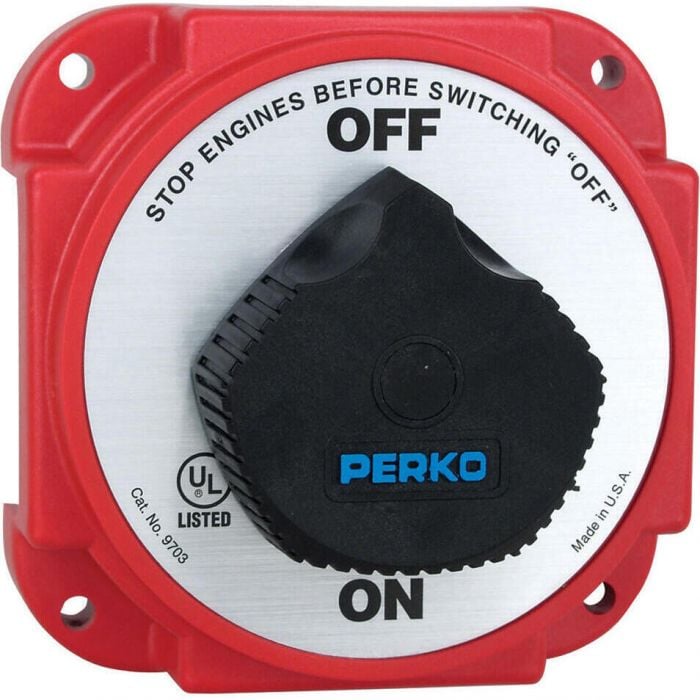 Perko 9703DP Heavy Duty Battery Disconnect Switch w/ Alternator Field Disconnect