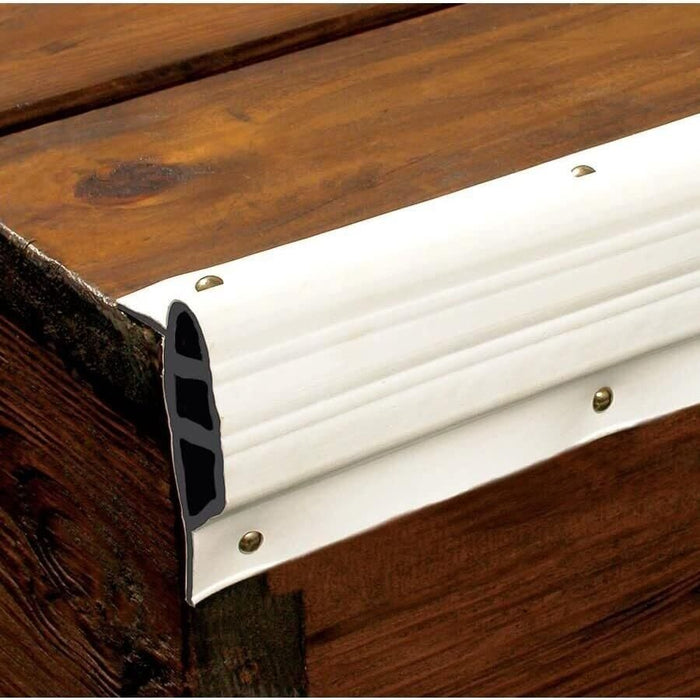 Taylor Made Products 46062 White, Medium Double Molded Vinyl Dock Edging. 10' Straight