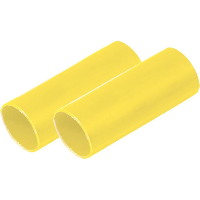 Ancor 327624 Marine Grade Heat Shrink Heavy Wall Battery Cable Tube for 2-4/0, 1" x 12" (2/Pack), Yellow