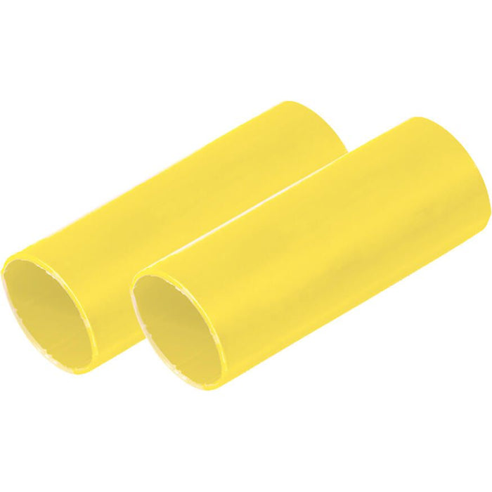 Ancor 327606 Marine Grade Heat Shrink Heavy Wall Battery Cable Tube for 2-4/0, 1" x 6" (2/Pack), Yellow