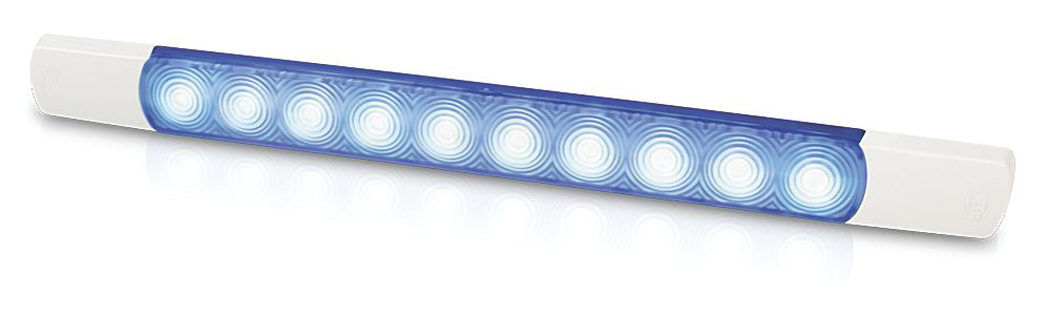 Hella 980881402 LED Courtesy LED Surface Mount Strip Lamp, Blue, 12 VDC