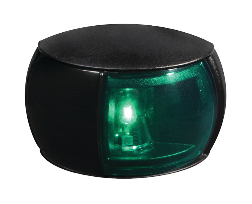 Hella 980520201 NaviLED Starboard (Green) Side Light Only, Black w/Green Lens, 1 ea.