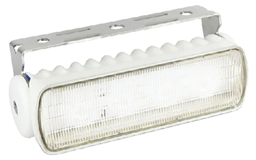 Hella 980573021 Sea Hawk-R 9-33V DC Bracket Mount White Light LED Floodlight, White Housing, Spread