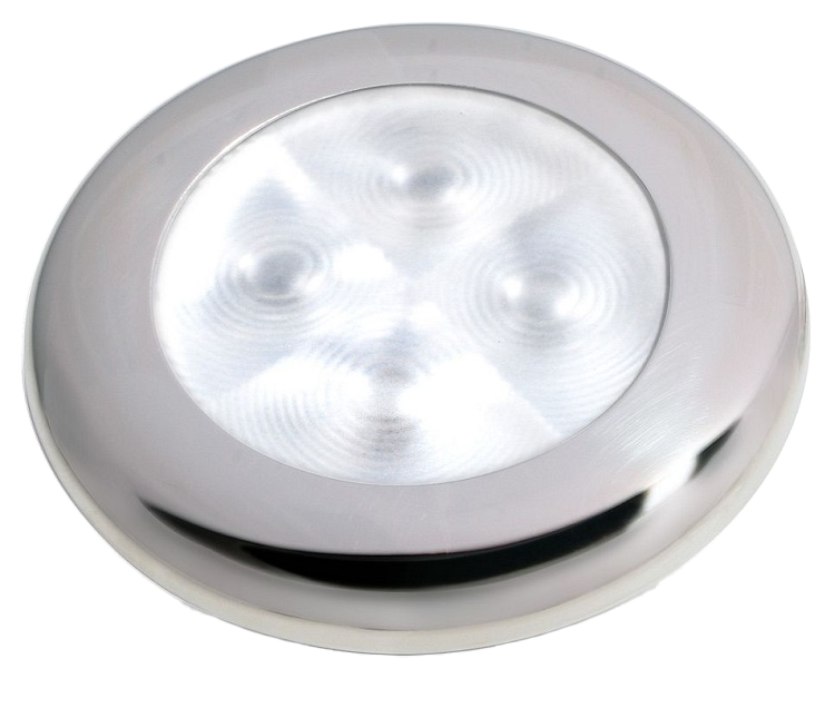 Hella 980500021 4 LED Round White/SS Bezel 12V