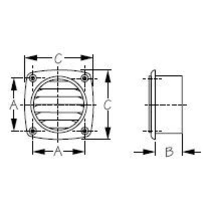 Sea Dog 337325 Seadog Hose Thru Vent, 3" Black