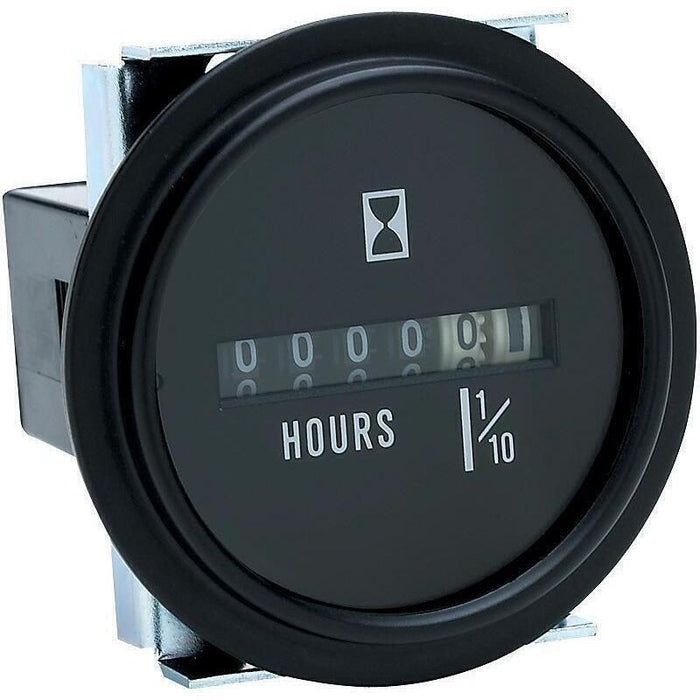 Seachoice 15311 Hourmeter Gauge for Boats, Round, 2 in., Black Bezel