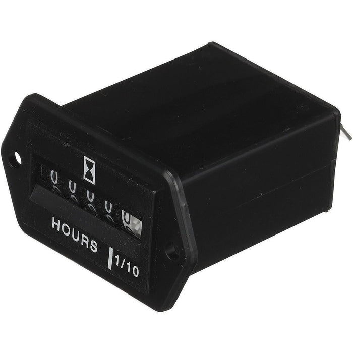 Seachoice 15321 Hourmeter Gauge for Boats, Rectangular, Black