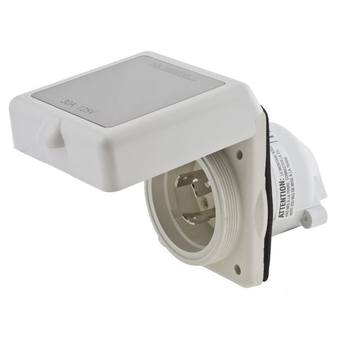 Hubbell HBL504NM 50A 125/250 Volt Shore Power Inlet