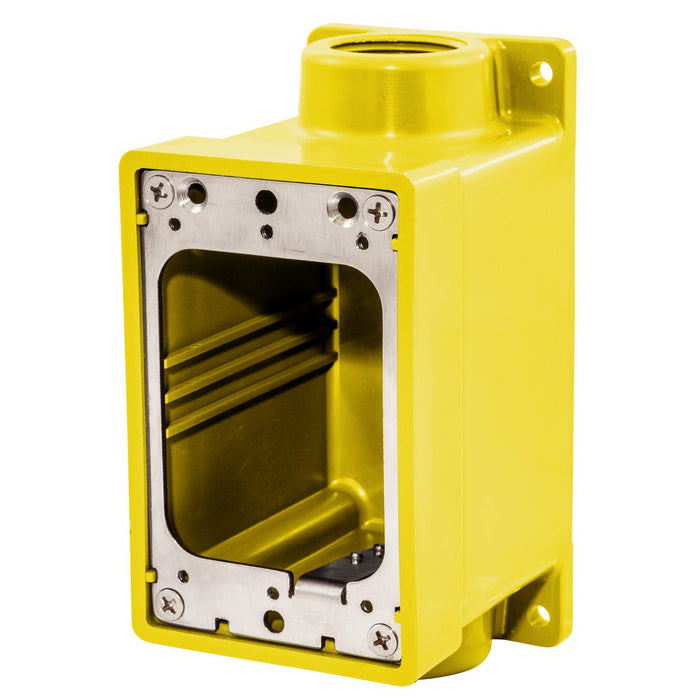 Hubbell HBL60CM83A Thermoplastic FD Box, Yellow