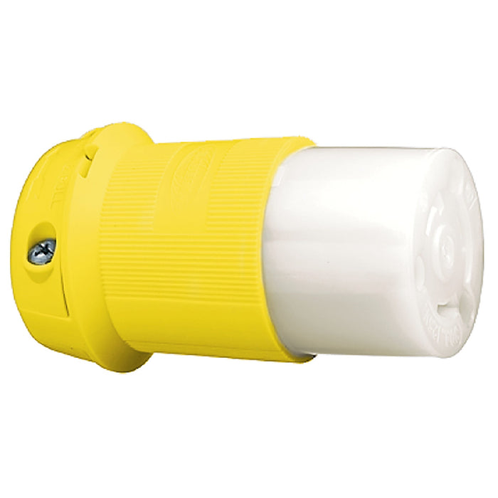 Hubbell HBL26CM13 Yellow 30A 125V Twist Lock Connector Body