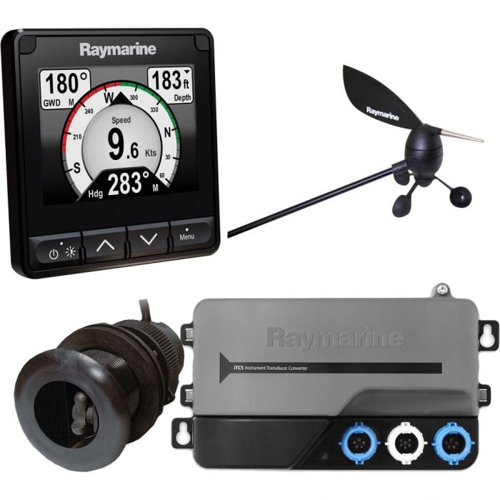 Raymarine T70216 i70s System Pack w/Color Instrument & Wind, DST Transducers, iTC-5, & STng Backbone