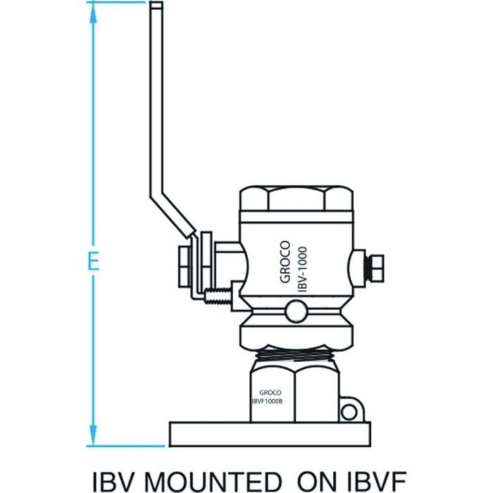 Groco IBV-1250 BSPP 1-1/4" Bronze Full Flow In-Line Ball Valve