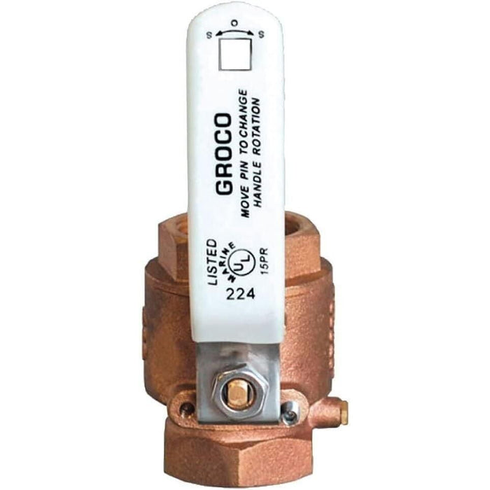 Groco IBV-1250 BSPP 1-1/4" Bronze Full Flow In-Line Ball Valve