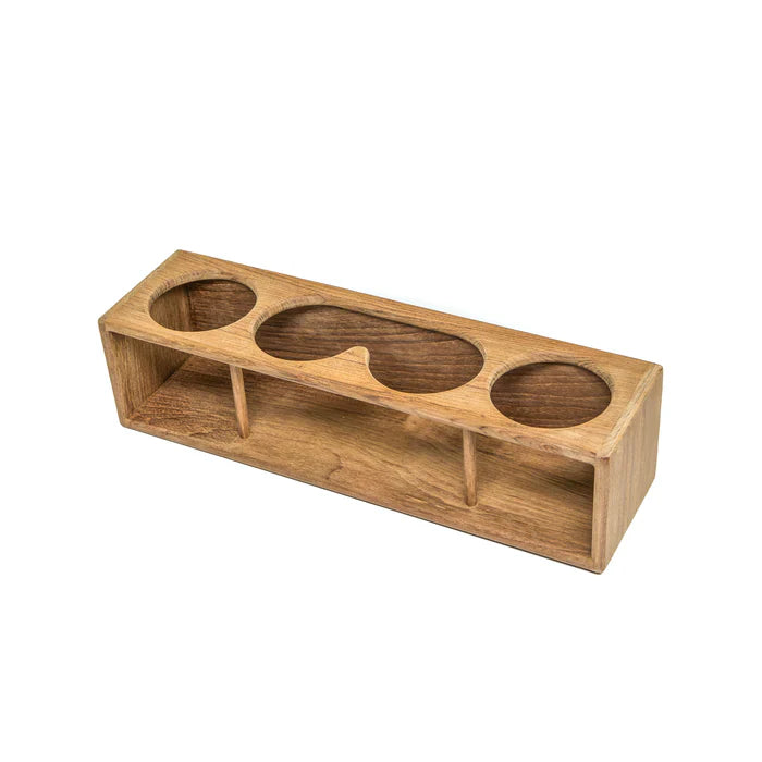 Whitecap 62632 Estante para cuatro bebidas/binoculares - Teca