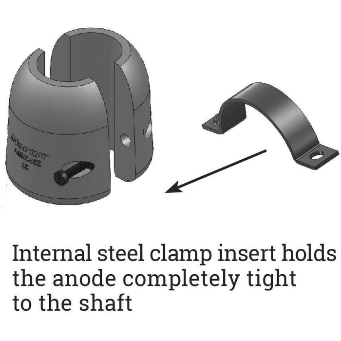 Martyr CMXC60A Clamp Shaft Anode With Stainless Steel Slotted Head