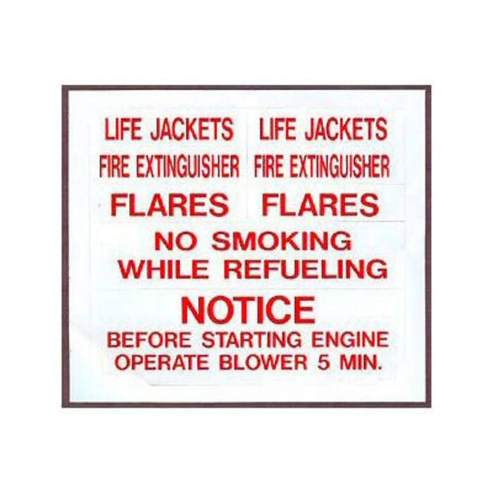 Bernard Engraving IL-04 Red Safety Label Set