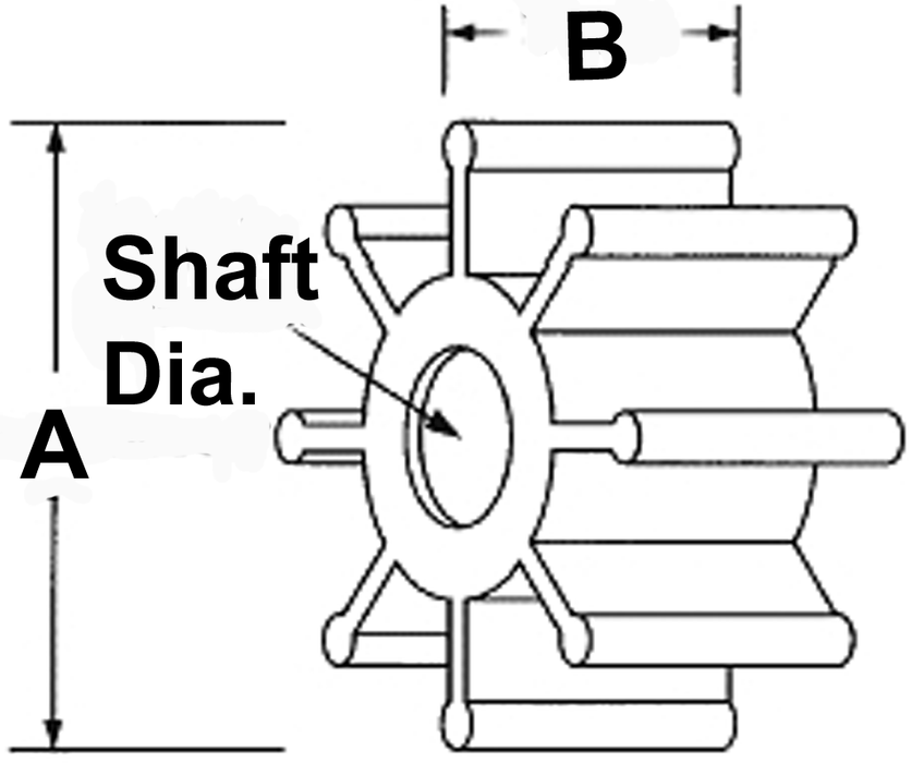 Jabsco 22799-0001-P Replacement Neoprene Impeller