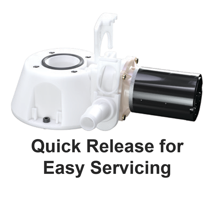 Jabsco 38245-3092 Quiet Flush E2 Marine Toilet, Compact Unit for Salt Water