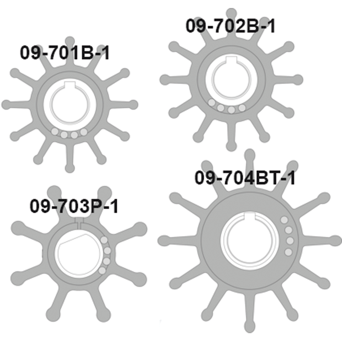 Johnson Pump 09-704BT-1 Impeller Replacement Kits, 17000K