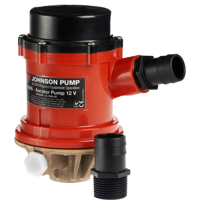 Johnson Pump 16004B Model Pro Series Livewell/Baitwell Pump, 12V