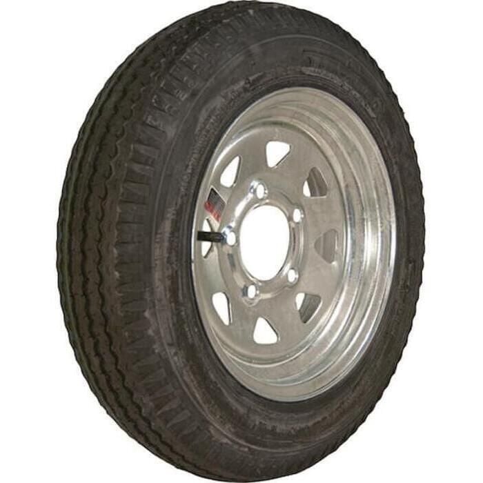 Loadstar Tires 30750 Bias Tire and Wheel (Rim) Assembly 530-12 5 Hole 4 Ply