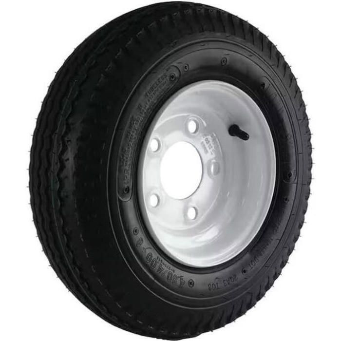 Loadstar Tires 30020 Bias Tire and Wheel (Rim) Assembly 480/400-8 5 Hole