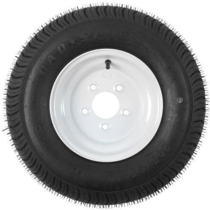 Loadstar Tires 3H390 Bias Wide Profile Tire & Wheel (Rim) Asm 205/65-10 5 Hole