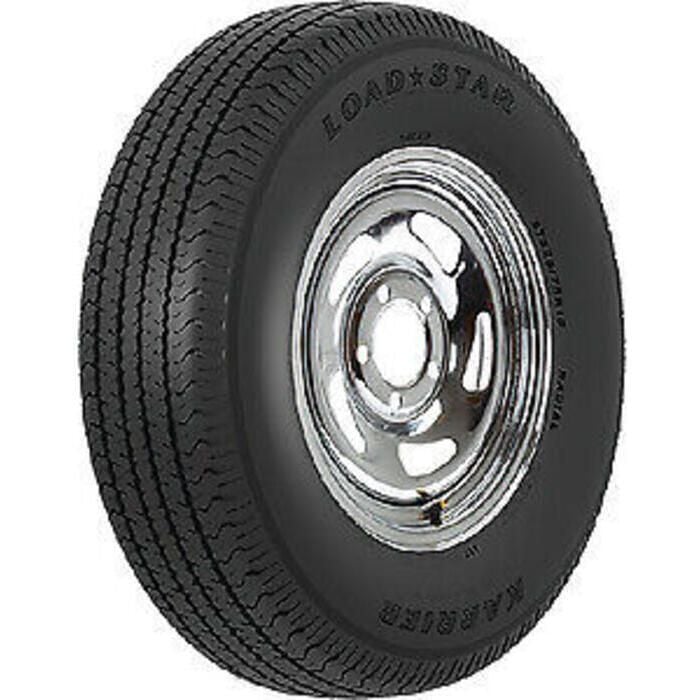 Loadstar Tires 32017 13" ST Radial Tire & Wheel Asm, ST185/80R13 C/5-Hole Chrome Directional