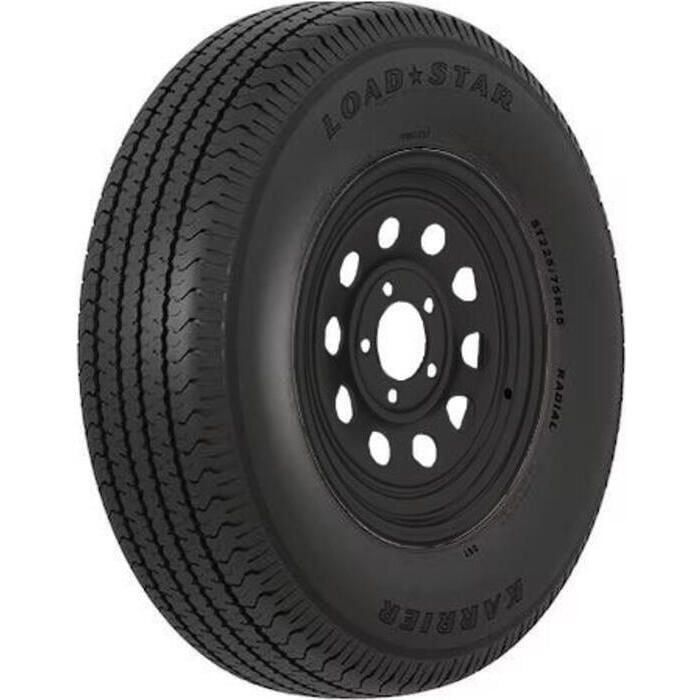 Loadstar Tires 32612 Tire & Wheel (Rim) Asm KR03, ST225/75R15 5 Hole E Ply, Black, Modular
